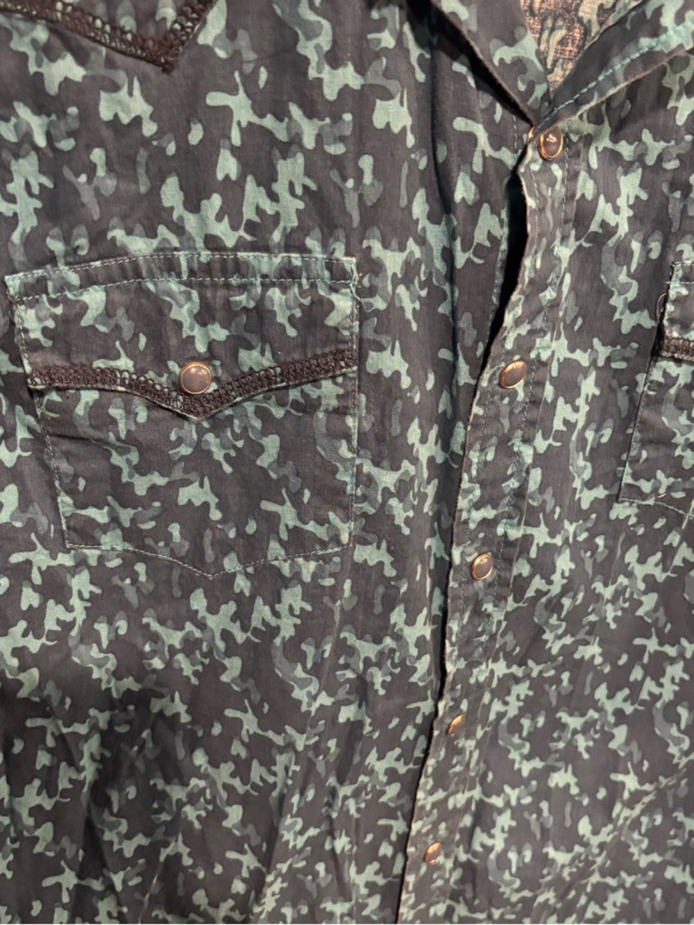 Kids Roper Patterned Western Button-Up Shirt - Picture 4 of 4